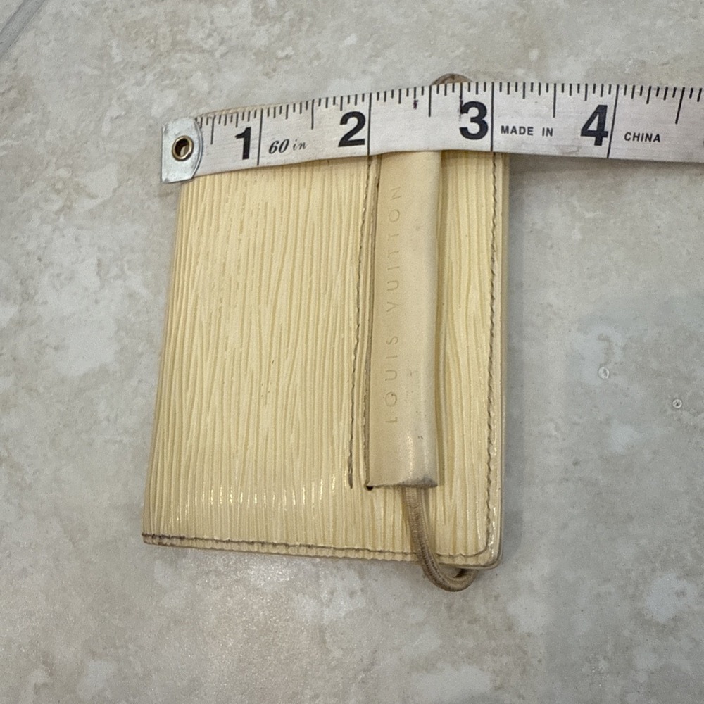 VTG Y2K Louis Vuitton Vanilla Epi Leather‎ Elastic Card Wallet RARE MI0090 Small - Picture 10 of 14